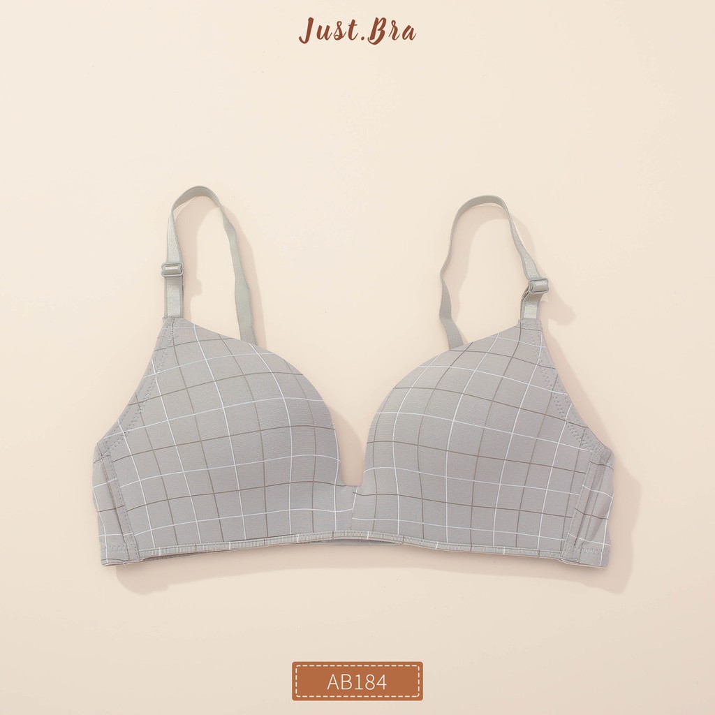 [Mã WABRJB031 giảm 10% đơn 99k] Áo ngực Just Bra họa tiết kẻ caro đặc biệt, mút vừa êm ái AB184 | BigBuy360 - bigbuy360.vn