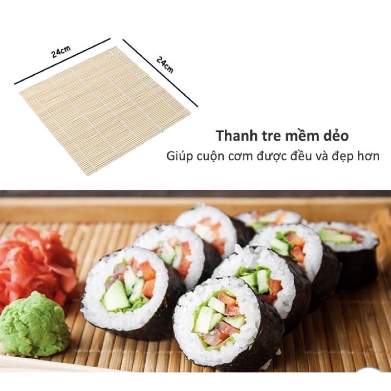 Mành Tre Cuộn Cơm Rong Biển , Kim bắp , Cuốn Sushi