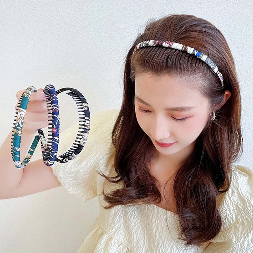 Băng đô cài tóc bằng nhựa họa tiết hoa phong cách Hàn Quốc cho nữ