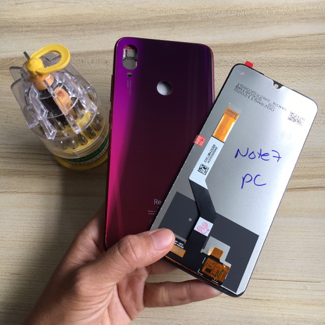 Combo Bộ Vỏ Sườn + Màn Hình Redmi Note 7 Zin Hàng Cao Cấp ( Tặng bộ vít đa năng)