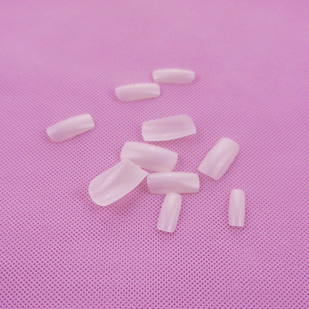 Hộp 500 Móng Tay Giả Đầu Tròn Trong Suốt Trọng Lượng Nhẹ Tự Nhiên Cho Nữ