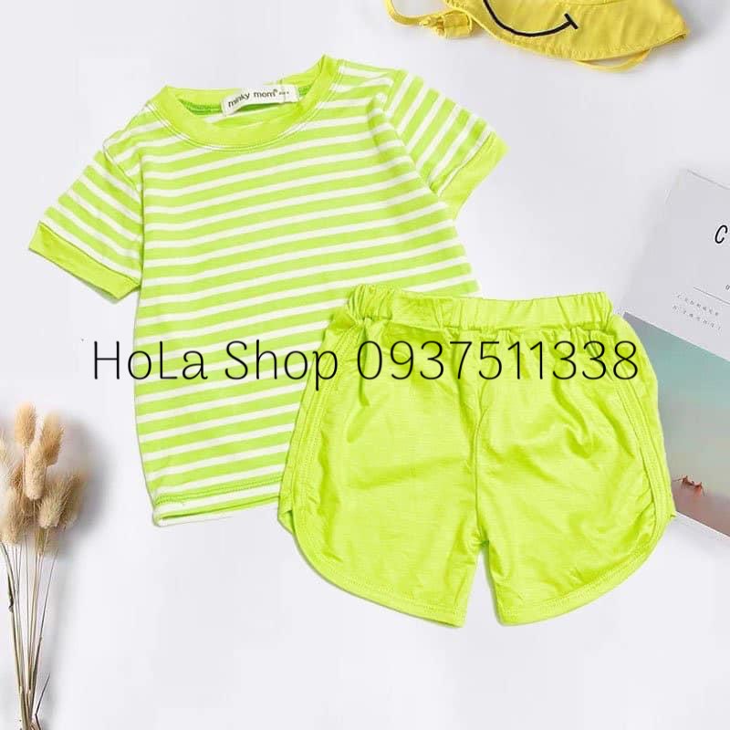 Bộ Cộc Sọc Minky Mom Thun Lạnh-Th112 Chất Vải Thun Lạnh, An Toàn Cho Bé Vì Không Bị Xù Lông