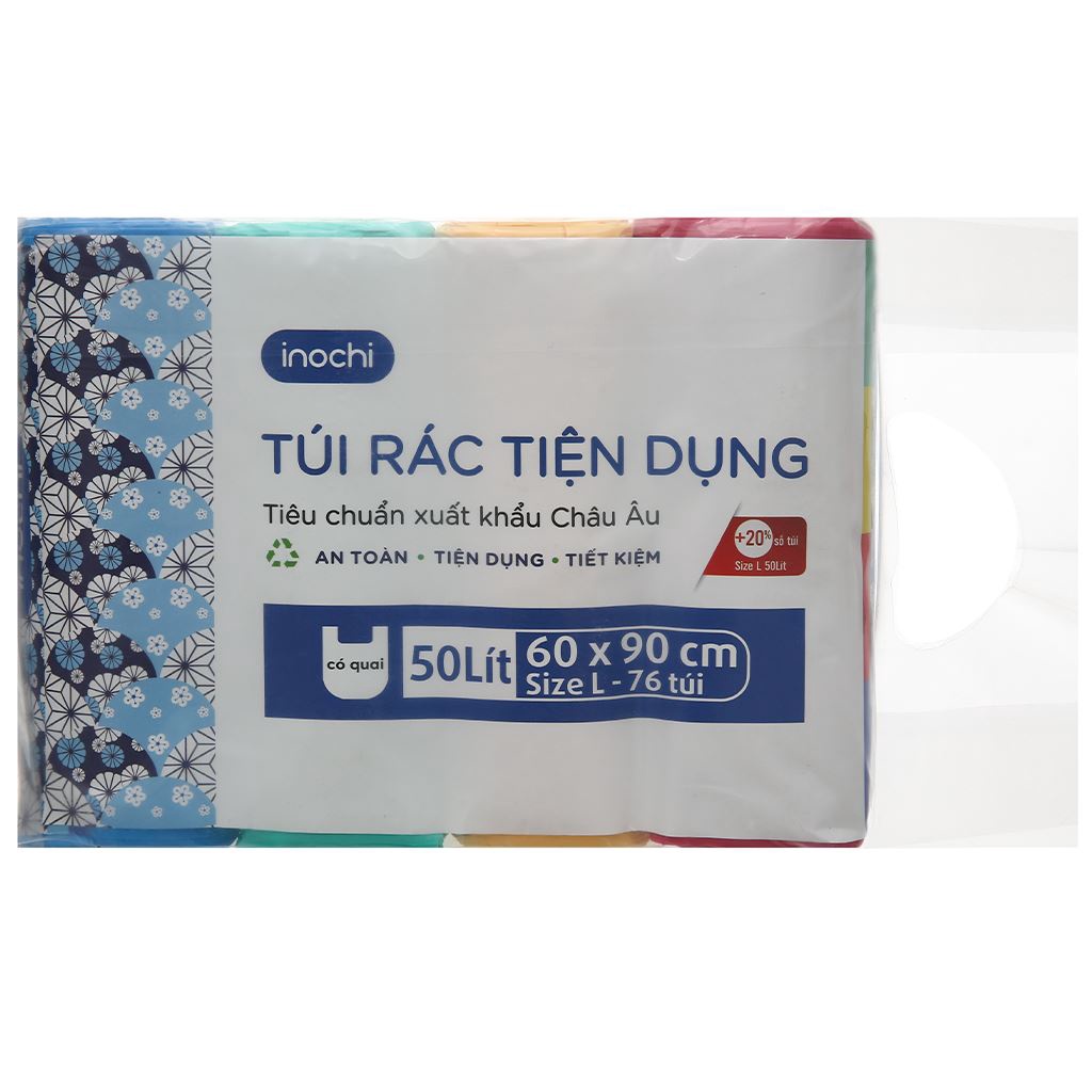 Lô túi rác MÀU ( 4 túi) tiện dụng Soji 10L, 25L, 50L có quai, ngăn mùi hôi hiệu quả.