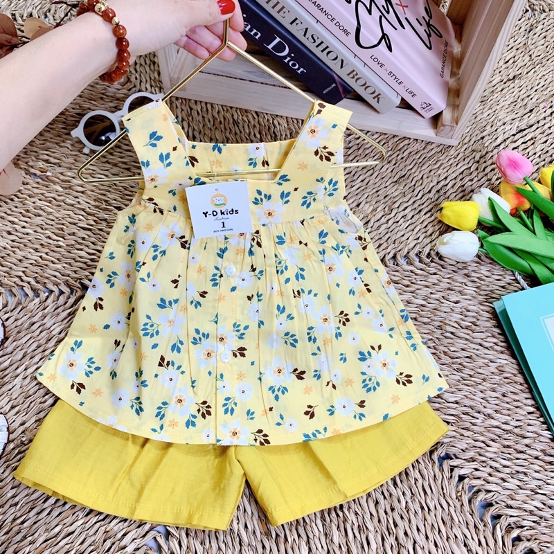 Set bộ thô hoa dễ thương cho bé gái từ 10-20kg