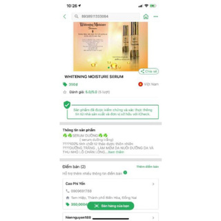 Serum dưỡng da Ngọc Linh Sâm