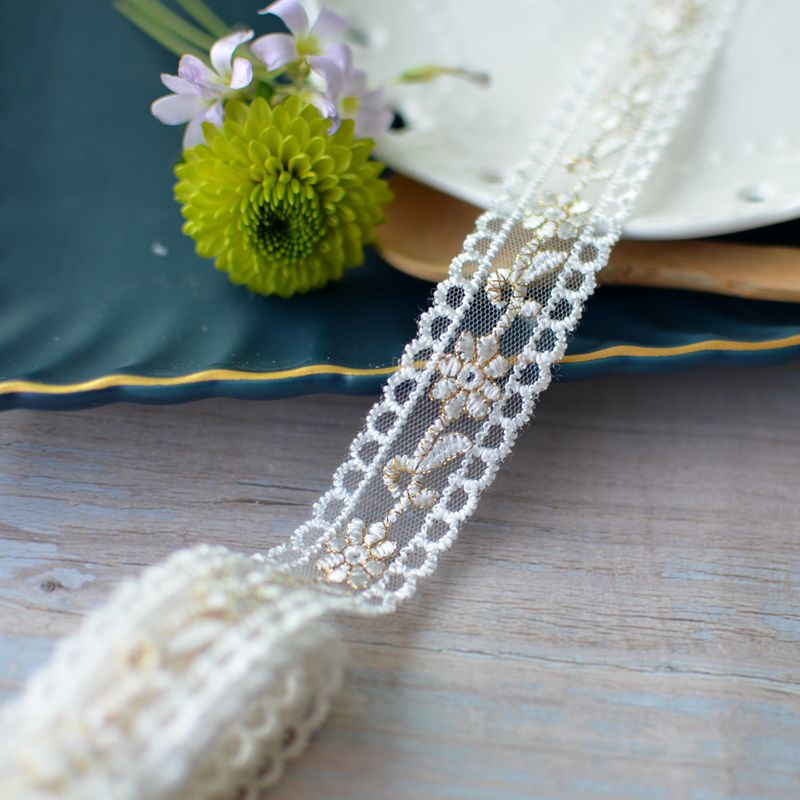 Dải dây ruy băng trang trí váy sườn xám họa tiết hoa