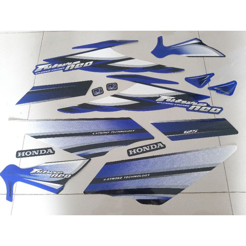 Full bộ tem dán xe Future neo 125 màu xanh tím xịn đẹp
