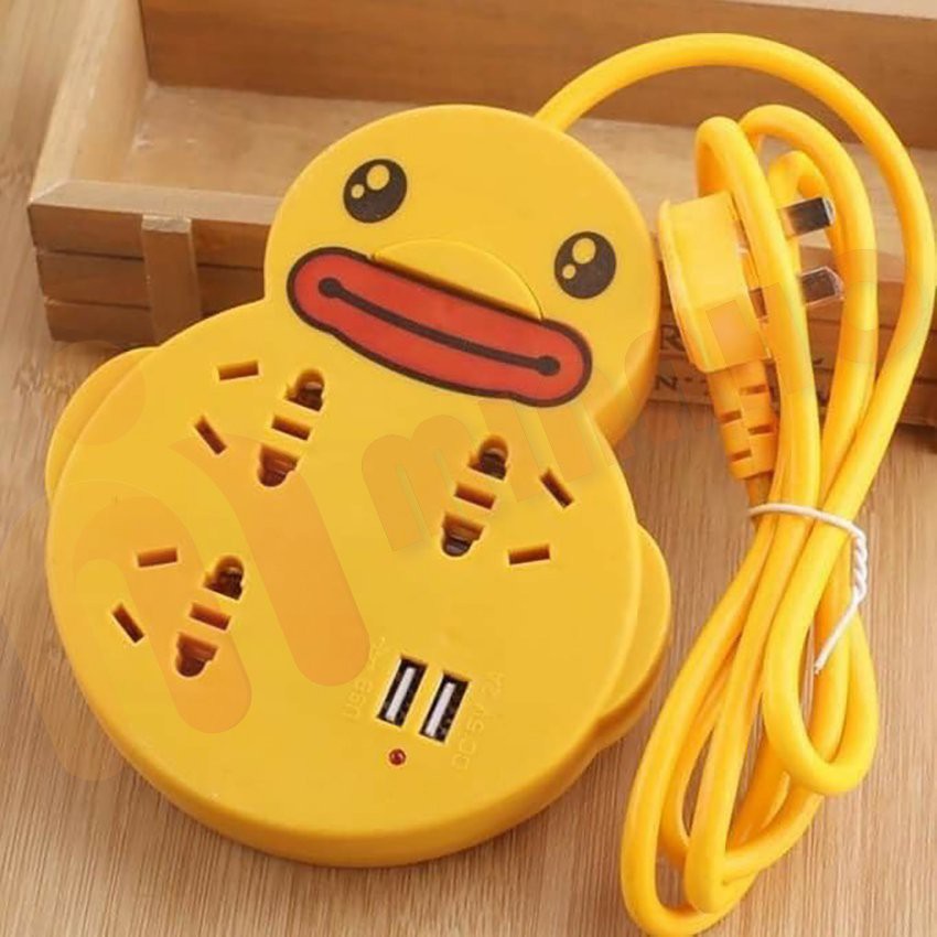 Ổ Điện Đa Năng Tích Hợp Cổng Sạc USB MINAHO - Ổ Điện Vịt Vàng Siêu Cute ( Dây 1.8m)