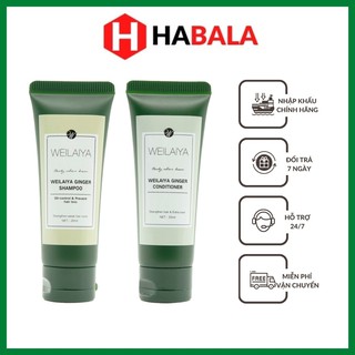  Dầu Gội Ngăn Rụng Tóc Dầu Gội Thiên Nhiên Gừng Cao Cấp Weilaiya Chính Hãng Mini 20ml - Habala Shop 