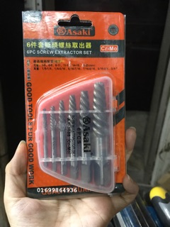 Bộ nhể ốc 6 mũi Asaki