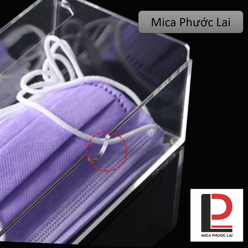 Hộp mica đựng khẩu trang