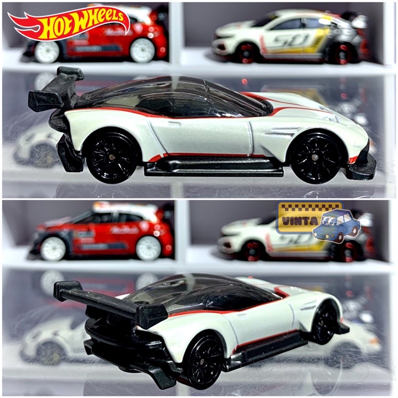 Xe mô hình Hot Wheels Loose ASTON MARTIN VULCAN - White - tỉ lệ 1:64