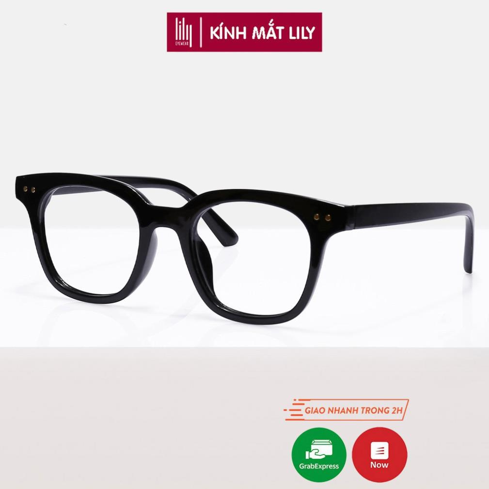 Gọng kính cận nam nữ mắt vuông chữ V phụ kiện thời trang Lilyeyewear 6810