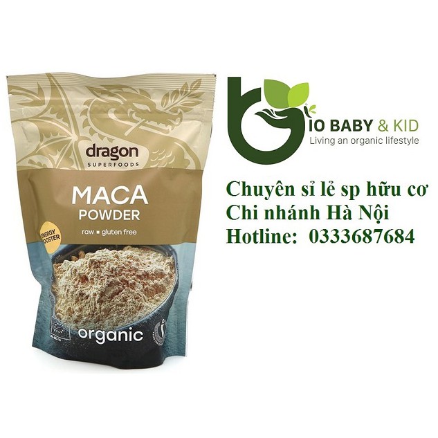 Bột nhân sâm maca Peru hữu cơ Dragon Superfoods 200g