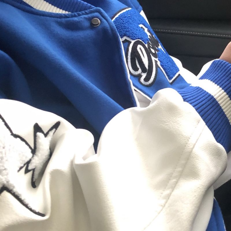 Áo Bomber, Varsity bóng chày HOT 2021 chất da mịn bóng 3 màu xanh,đỏ,đen