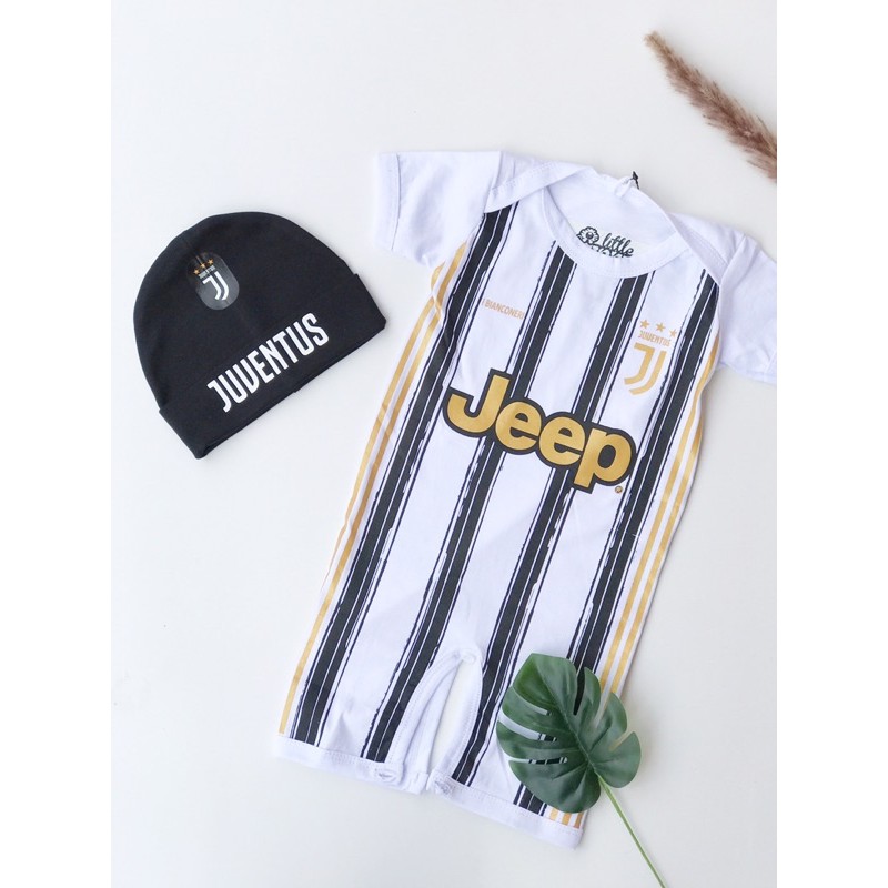 Bộ Áo Liền Quần Juventus 3 Trong 1 Có Mũ Trùm Đầu Cho Bé