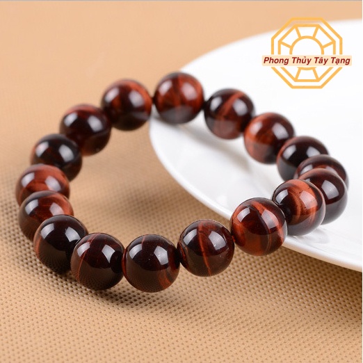 Vòng tay phong thủy Mắt hổ nâu đỏ VIP tài lộc may mắn 8 - 10 - 12 li - Phong Thủy Tây Tạng