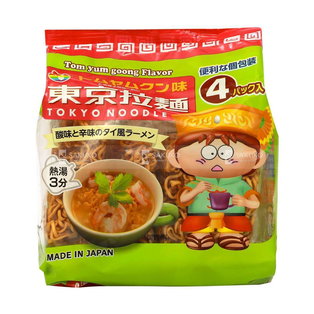 Mì Ăn Liền Tokyo Noodle Nhật Bản Cho Bé Từ 1 Tuổi 1 Gói 4 Vắt Đủ Vị  [Date T9.2021]