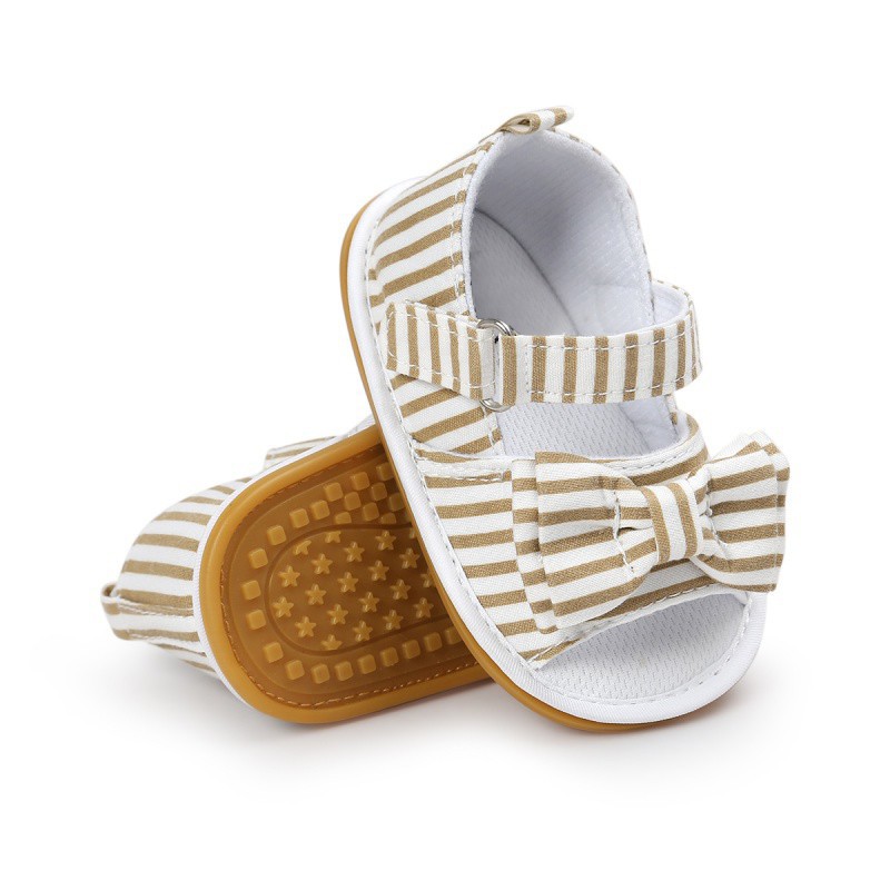 Giày sandal đế mềm đính nơ đáng yêu cho bé gái