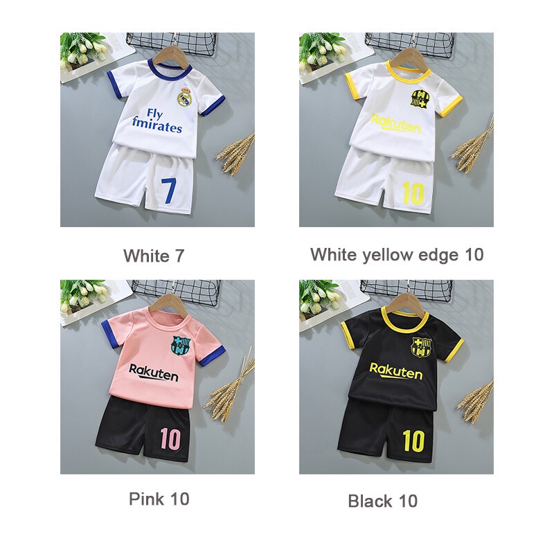 Bộ Đồ Đá Banh Ngắn Tay Thoáng Khí Dành Cho Bé 1-10 Tuổi