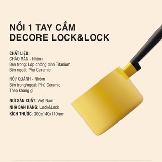 NỒI 1 TAY CẦM DECOR LOCK&LOCK LDE1142