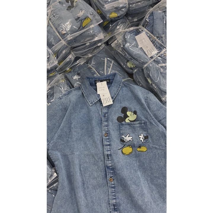 Áo sơ mi bò demi MICKEY