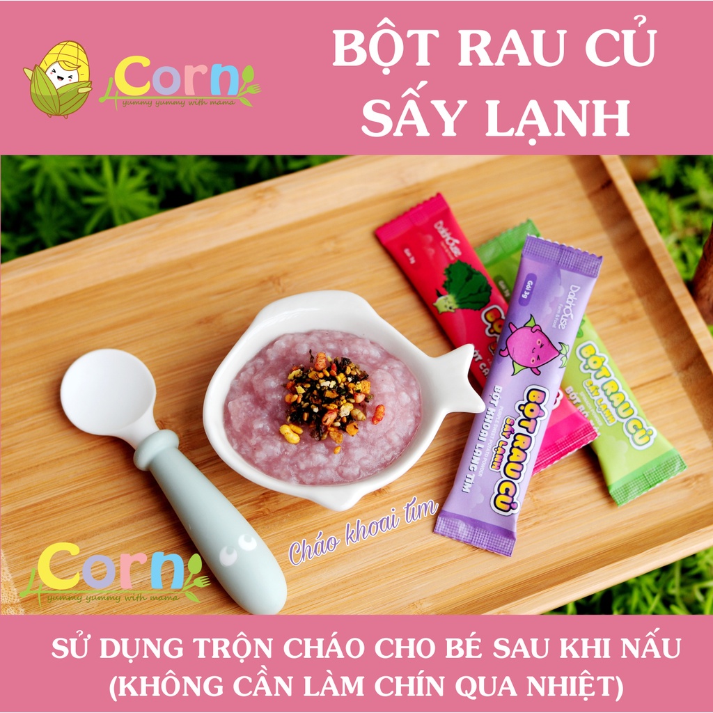 Combo 7 loại bột rau củ sấy lạnh Dalahouse chế biến ăn dặm - Cho bé 5m+