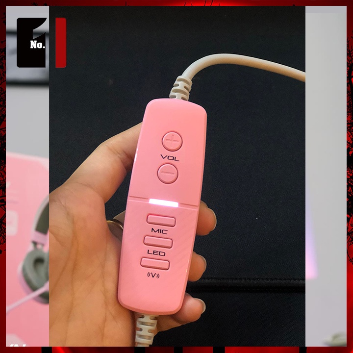 Tai Nghe Gaming Chụp Tai Màu Hồng Zidli SCORE SH320V Led RGB Tai Nghe Headphone Máy Tính Laptop Nghe Nhạc Có Mic