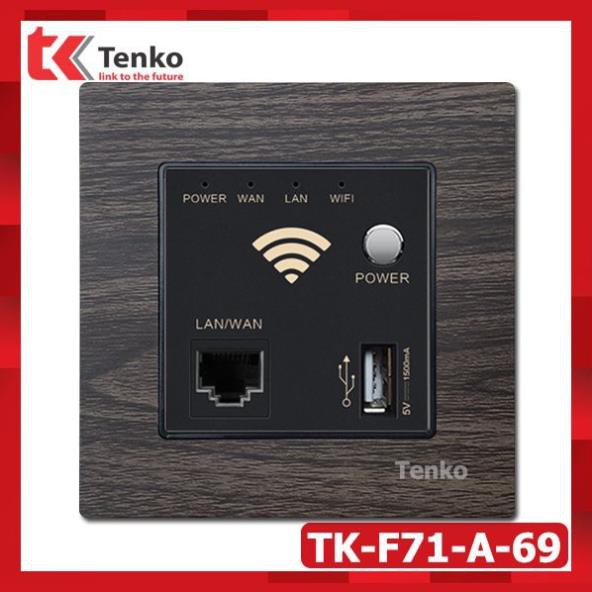 [ Chính Hãng ] Bộ Phát Wifi Âm Tường Mặt Kính Cường Lực Tenko TK-F71-D-69