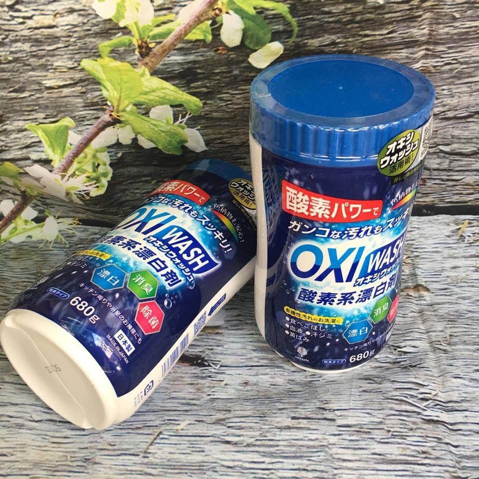 Bột giặt tẩy đa năng siêu mạnh Oxi Wash Nhật Bản 680g