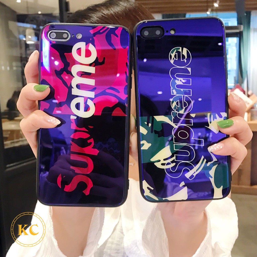 Ốp lưng kính iphone Supreme