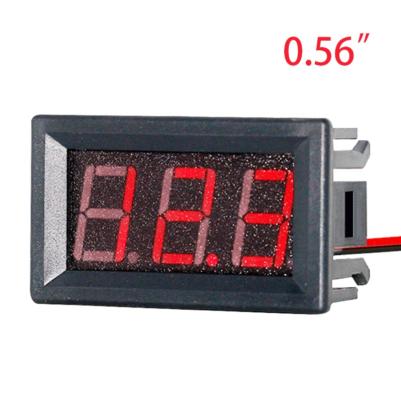 Vôn Kế 2 Dây Mini DC 12-24V DC 4.5-30V Hiển Thị LED Đỏ Cho Xe Hơi Xe Máy Xe Hơi