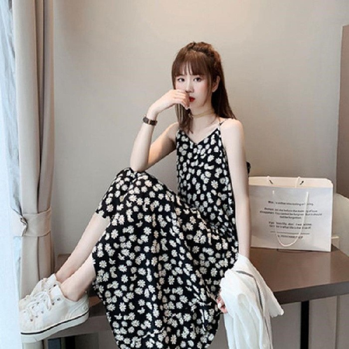 [RẺ VÔ ĐỊCH] ĐẦM MAXI 2 DÂY HỌA TIẾT HOT 2020 | BigBuy360 - bigbuy360.vn
