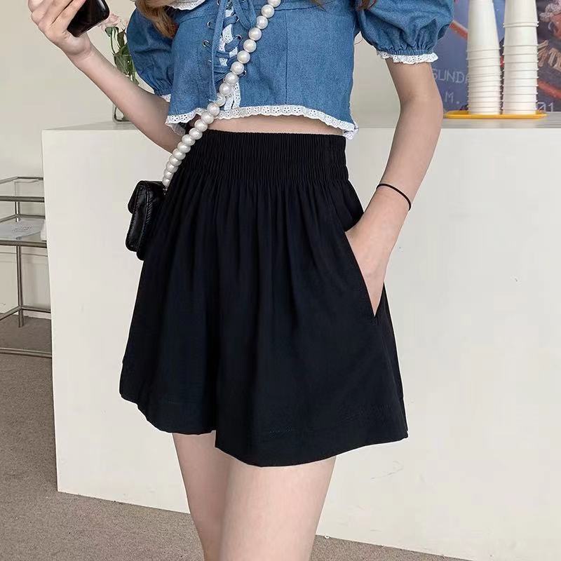 [LININ] Quần Short Culottes Lưng Cao Dáng Rộng Phong Cách Hàn Quốc Thời Trang Mùa Hè Cho Nữ