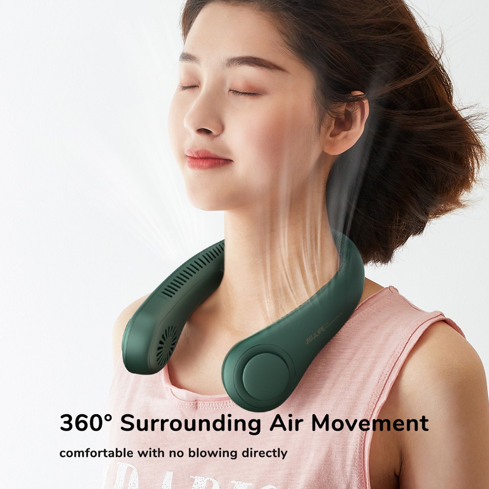 Quạt Treo Cổ 3 Tốc Độ Không Ồn 4000mAh Dùng Khi Chạy Bộ / Tập Gym
