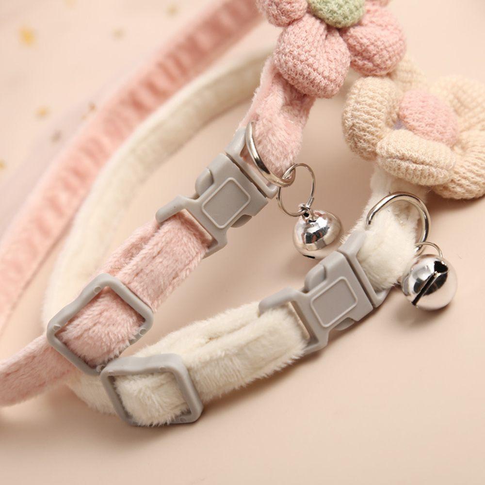 Vòng Cổ Gắn Chuông Nhỏ Hình Bông Hoa Xinh Xắn Cho Thú Cưng