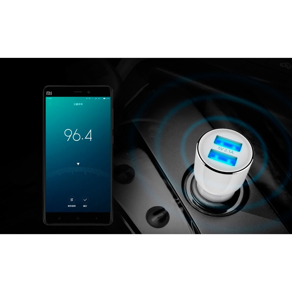 Củ sạc Xiaomi Roidmi 3s (5V-3.4A, bluetooth V4.2, tích hợp phát FM Transmitter)