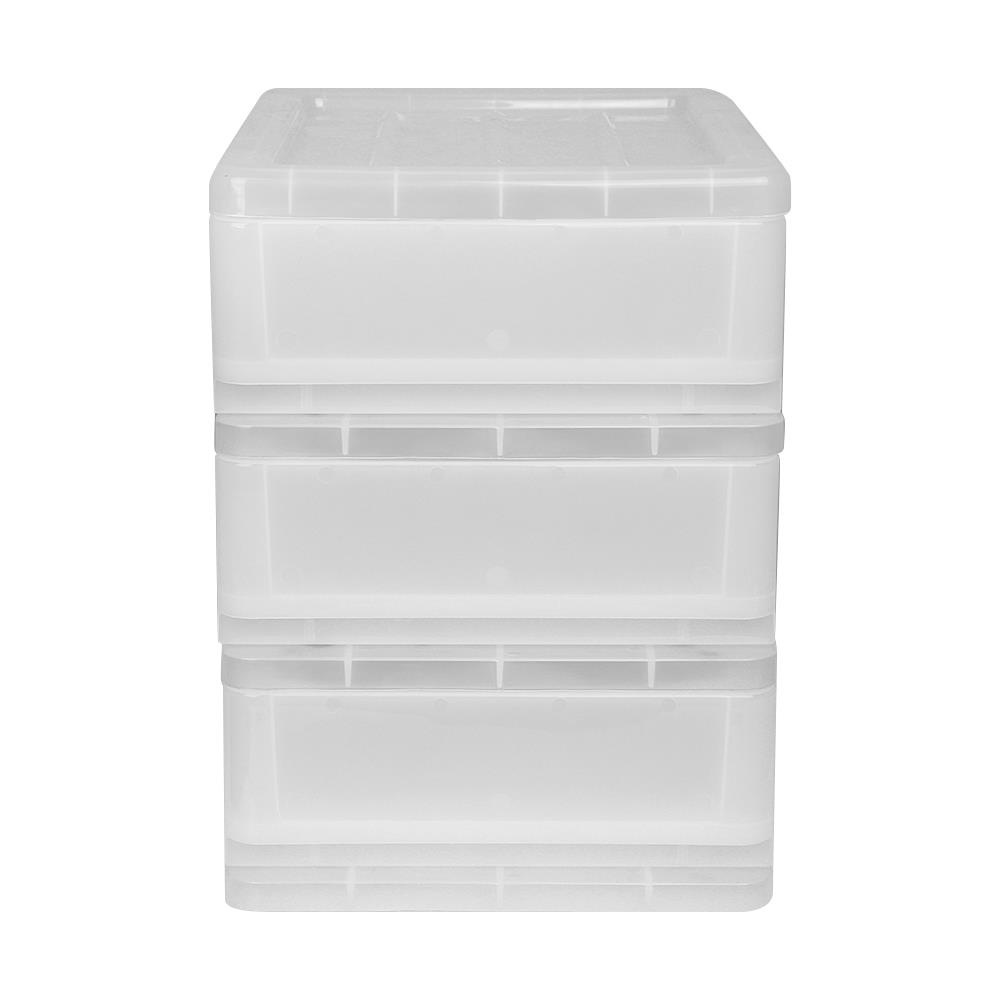 HomeBase SN Tủ đựng đồ 3 ngăn kéo bằng nhựa Thái Lan 37X28X37.5 màu trắng