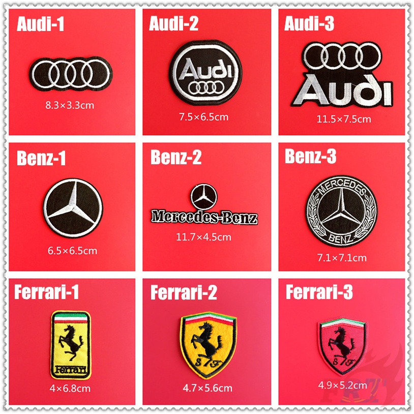 1 Sticker Ủi Thêu Hình Logo Xe Hơi