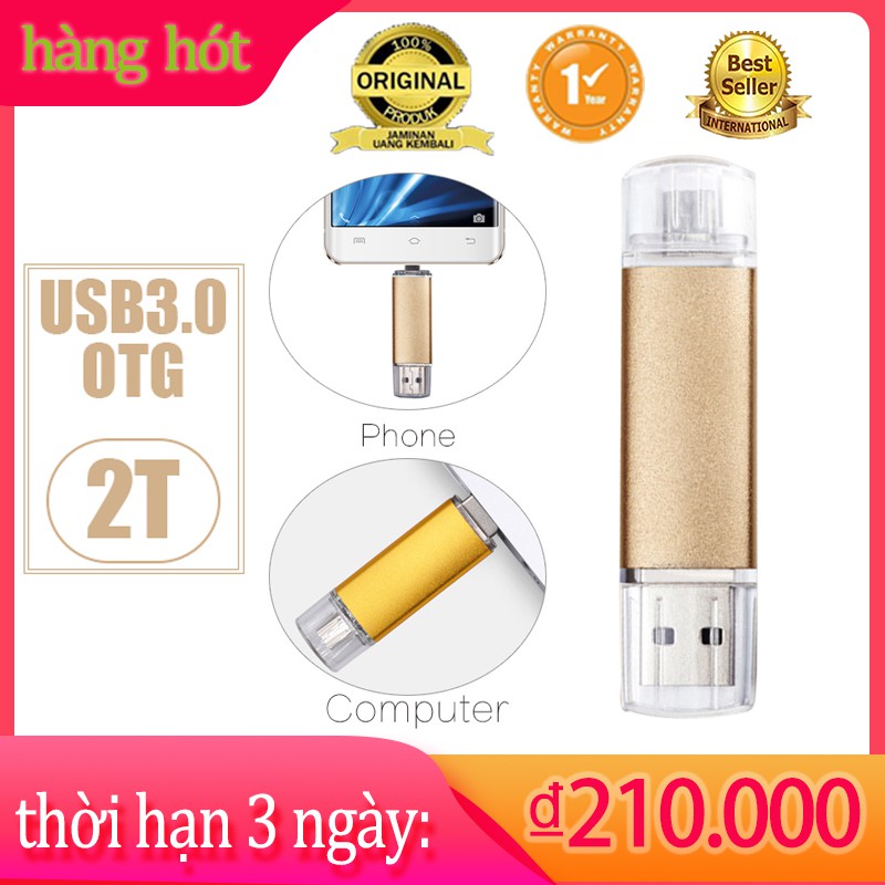 Ổ đĩa vàng OTG 2TB kim loại tốc độ cao USB 3.0