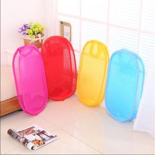 Color mesh folding bag-laundry basket.