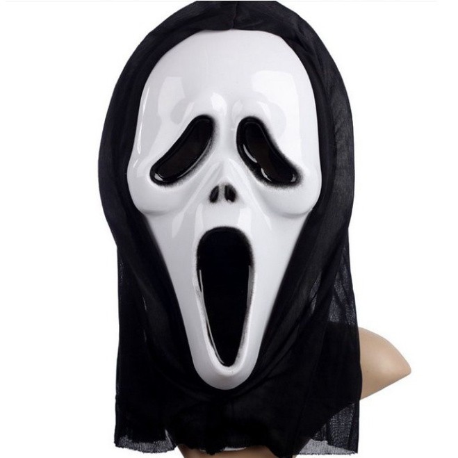 MẶT NẠ MA HALLOWEEN/HÓA TRANG COSPLAY /GHOST/- Mặt nạ Ghost Face hóa trang Halloween có vải trùm đầu