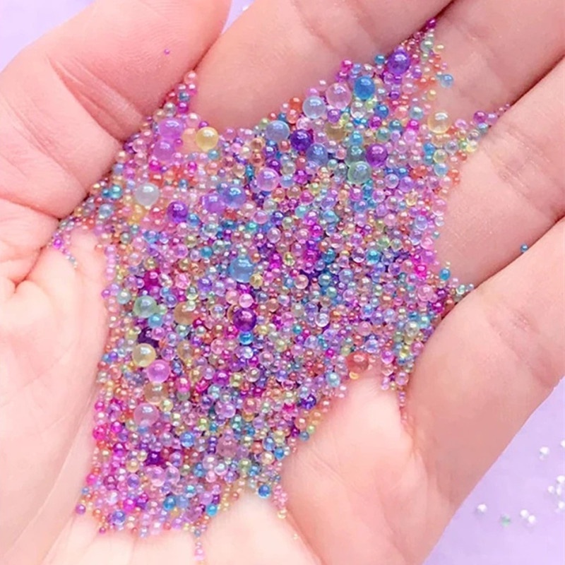Túi Hạt Tròn Nhỏ 10G Bằng Silicone Không Xốp Nhiều Màu Dùng Làm Đồ Trang Sức/Hạt Nhựa Resin Thủ Công DIY