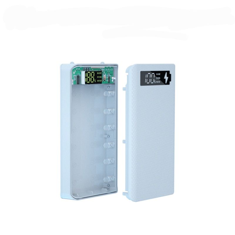 BỘ VỎ 6 PIN - M6 -  BOX SẠC DỰ PHÒNG ĐIỆN THOẠI CHÂN LÒ XO DÙNG PIN 18650 KHÔNG PHẢI HÀN