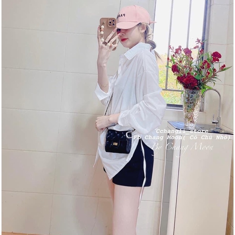 Áo Sơ Mi Dáng Rộng Rút 2 bên Hông Siêu Xinh Xắn YUMI BÁN SỈ