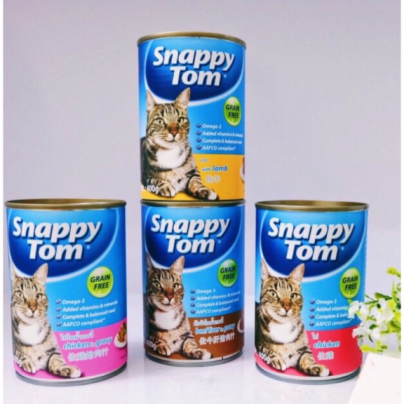 [ 400gr ] Pate lon Snappy Tom cho mèo trưởng thành