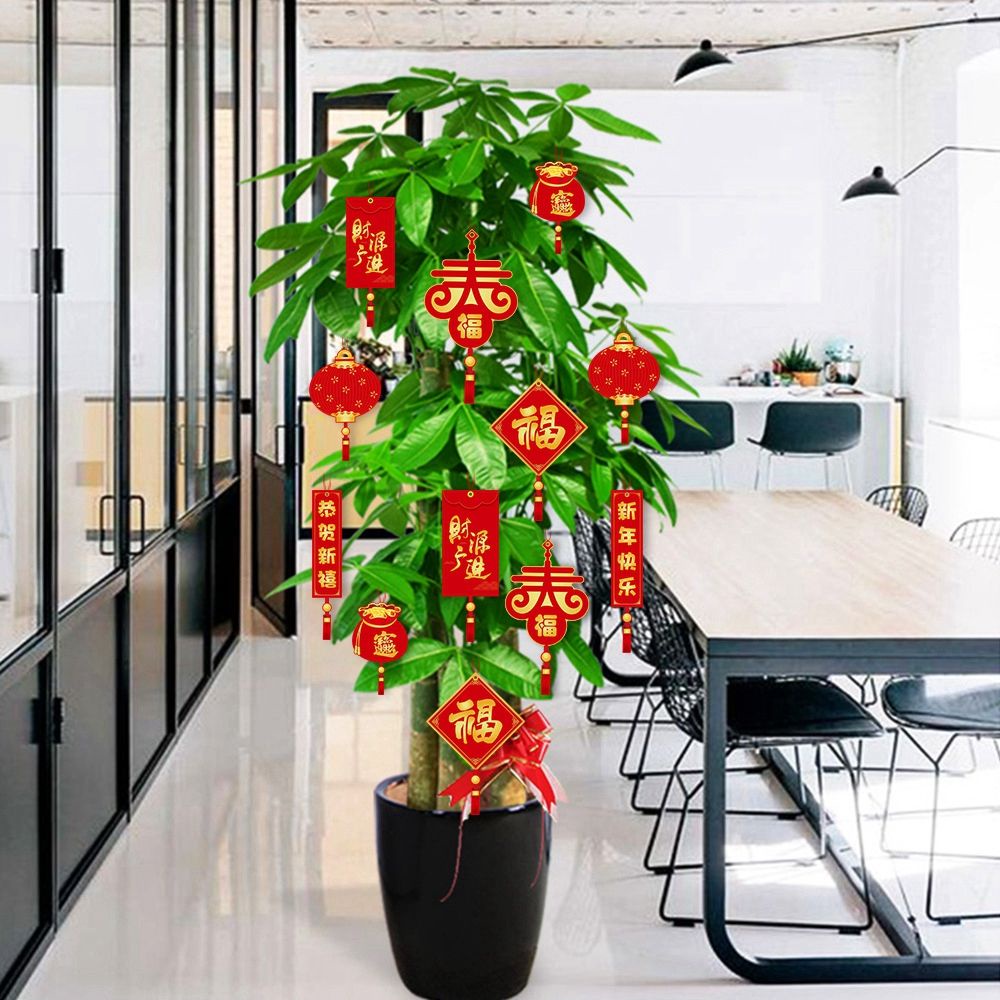 Set 12 phụ kiện trang trí năm mới thiết kế sáng tạo đáng yêu