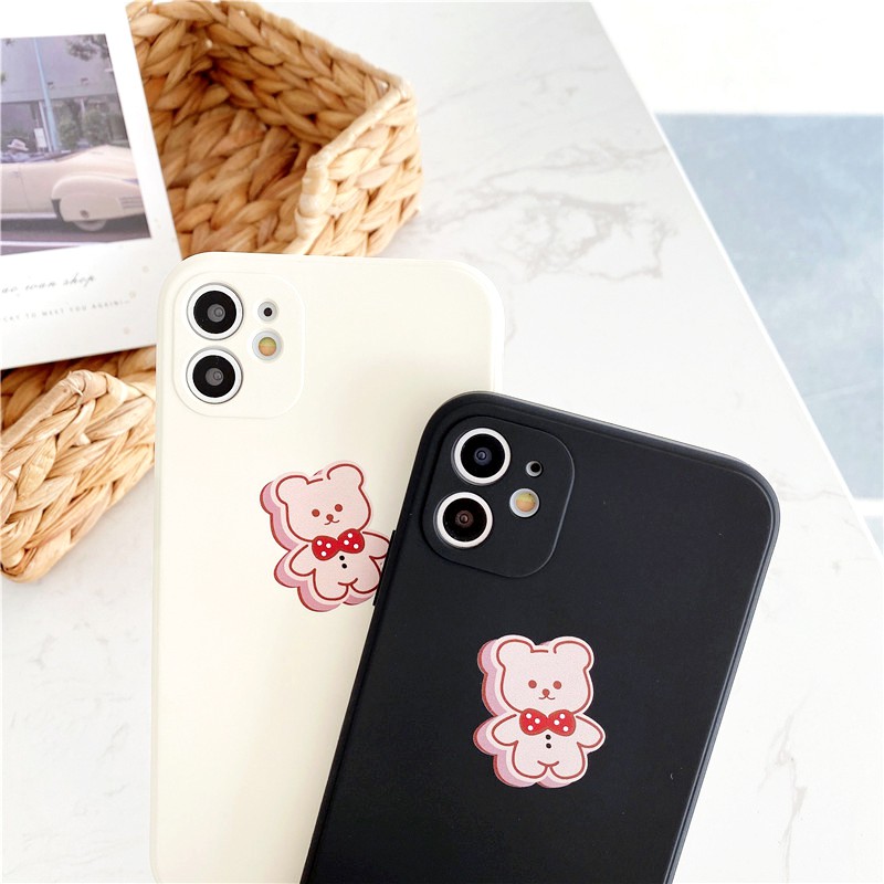 Ốp lưng iphone Cupcake Bear cạnh vuông in hình viền 6/6plus/6s/6splus/7/7plus/8/8plus/x/xs/11/12/pro/max/plus/promax