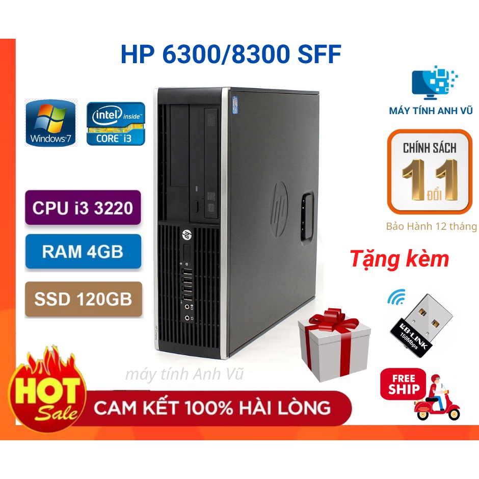 Case Máy tính Văn phòng HP Pro 6300/8300 (i3 3220/4G/SSD120G) - Bảo Hành 12 Tháng. | BigBuy360 - bigbuy360.vn