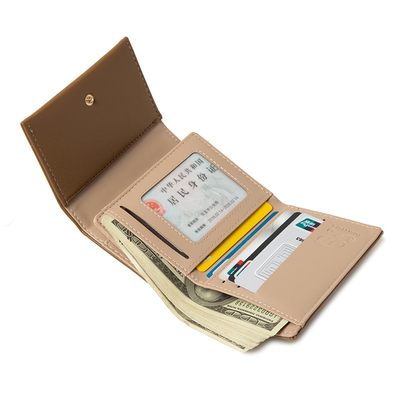 Ví Ngắn Đựng Thẻ Gập Ba Dành Cho Nữ